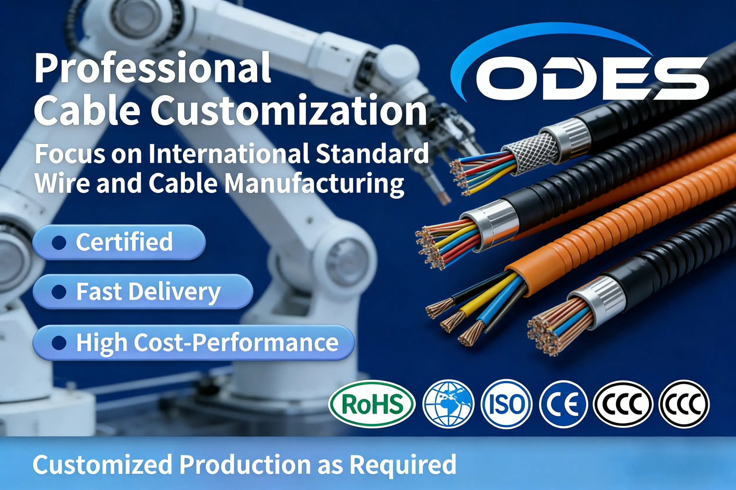 PUR Wear resistant robot cable