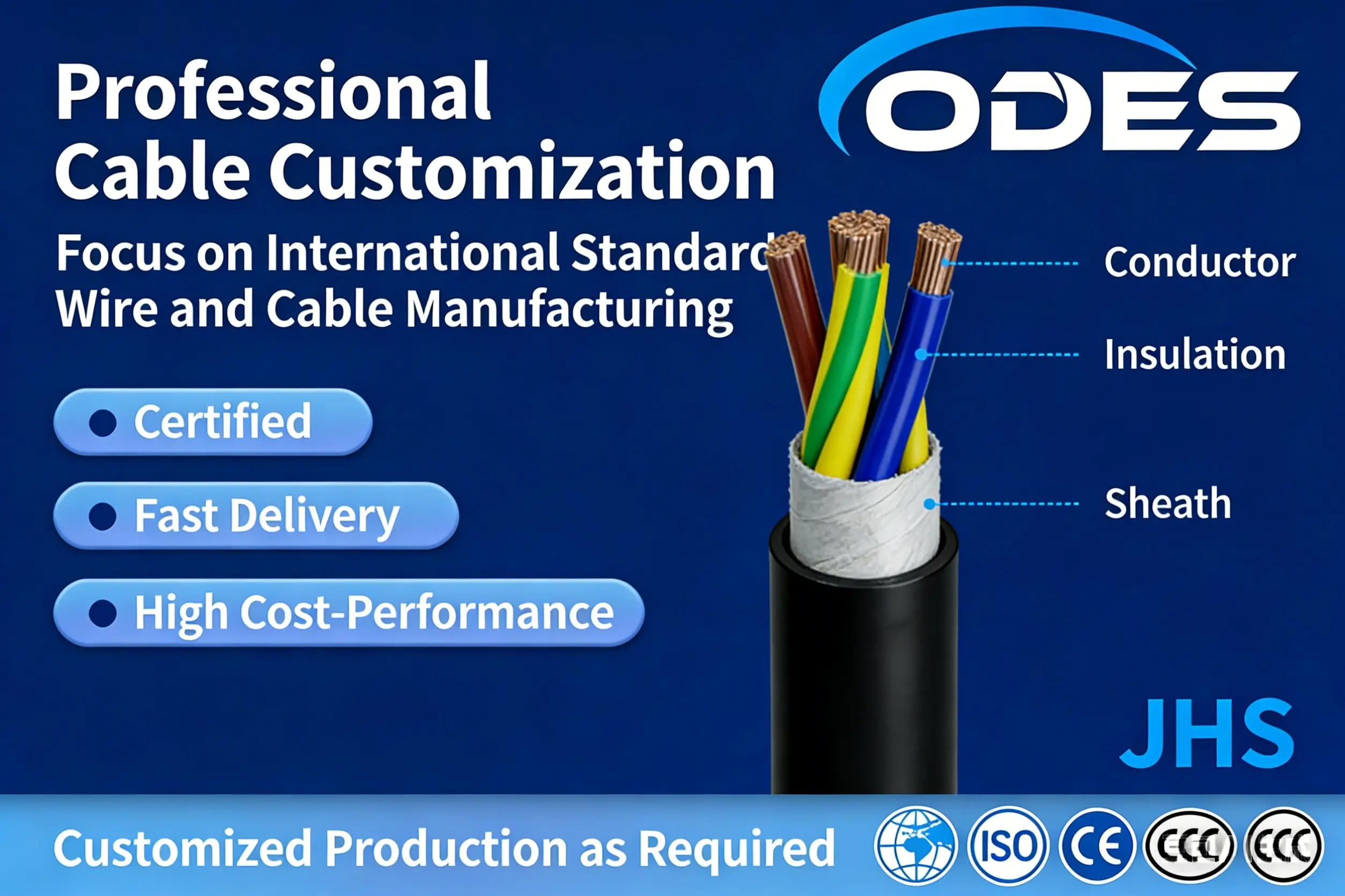 Waterproof rubber cable
